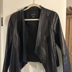 Trouve black leather jacket